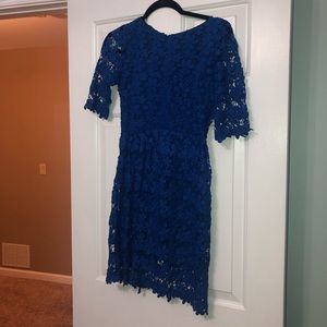 Blue lace dress